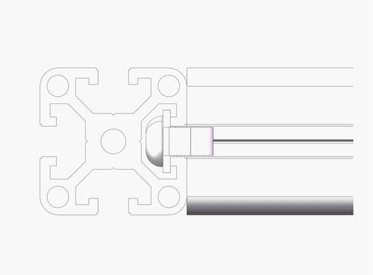 2525 Concealed Inside Corner End Connector Fastener Bolted Anchor - Steel, Nickel Plated