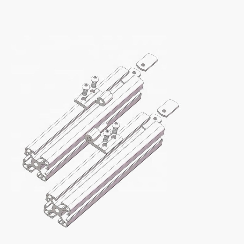 4040-T-Slot CNC'D Aluminum Black Anodized Standard Lift-Off Door Hinge RHS