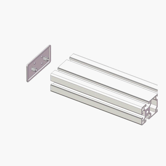 Durable black nylon plastic end cap for 4080 series T-slot aluminium extrusion, protective cover for a professional installation