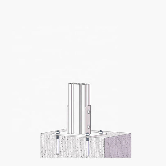 4080 Floor Mount Base Plate Powder Coated Steel