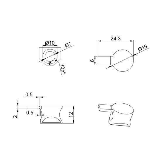 2525 Concealed Bolted Anchor Fastener Tension Connector Kit