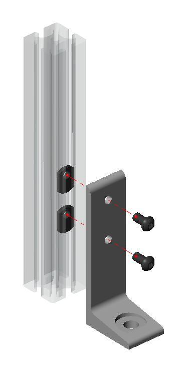 4080 Floor Mount Base Plate CNC'd Silver Aluminium