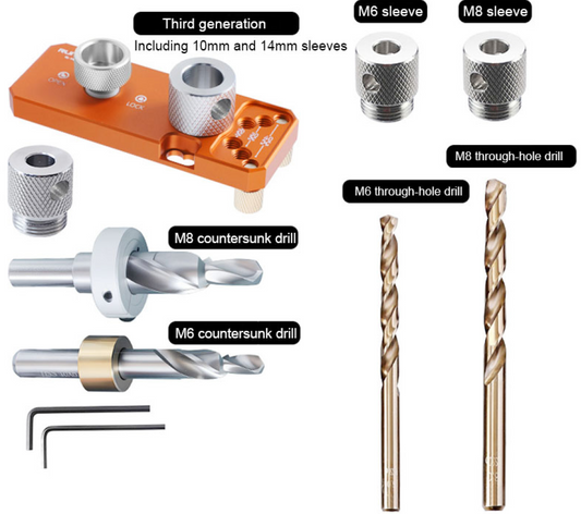 T-Slot Profile Drill & Counterbore Jig - Kit with Drill Bits
