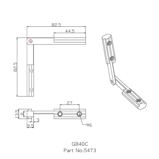 2020 T-Slot Inside Corner Connector