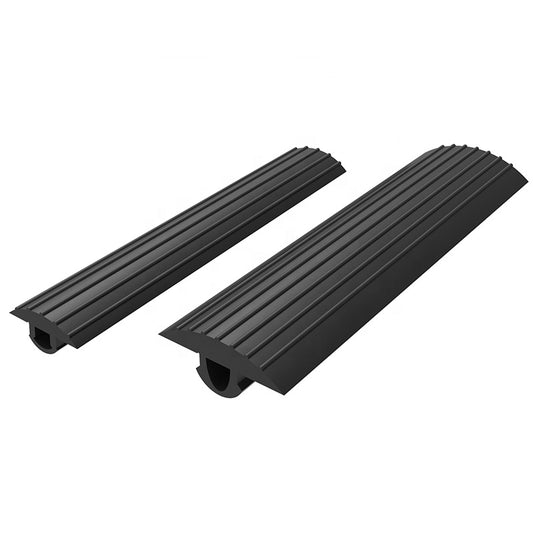 Flexible black rubber T-slot thread filler strip and slot cover for sealing aluminium extrusion channels, 2020 and 4040 series compatible