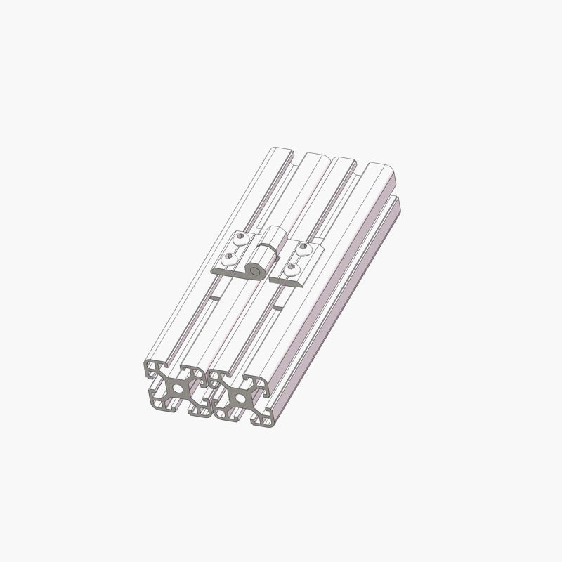 4040-T-Slot CNC'D Aluminum Black Anodized Standard Lift-Off Door Hinge LHS