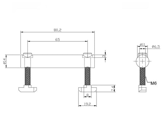 4080 T-Slot Inside Corner Bolted Connector