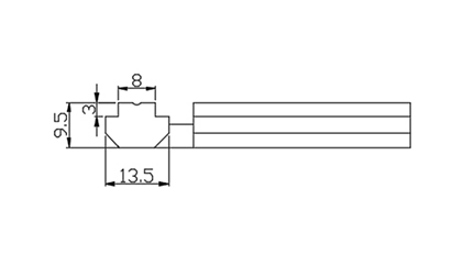 4040 Concealed 90 deg inside corner any angle connector die-cast, zinc-plated