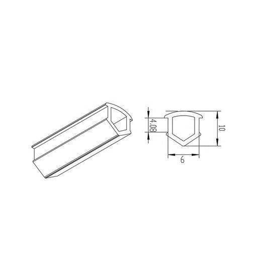 Main view of 2-meter black Pvc plastic filler strip for 2020, 2525 and 4040 series T-slot aluminium extrusion
