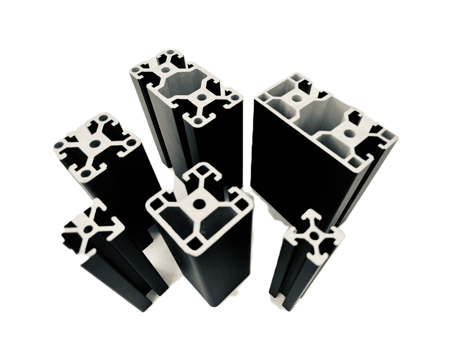 4040 Aluminum T-Slot Profile - 40mm x 40mm with 4 Slots - Silver or Black