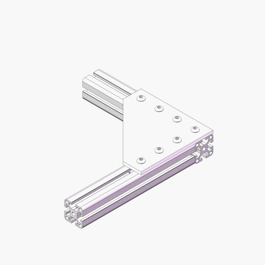 T-Slot 4040 "90 degree" Flat Plate 7-hole Connector