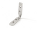 90-degree L-shaped inside corner connector for 2020 series T-slot aluminium extrusion, nickel plated steel hidden joint fastener with grub screws