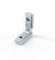 2020 series self-aligning inside corner connector for T-slot aluminium extrusion, die-cast zinc 90-degree joint with alignment tabs