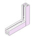 2020 series self-aligning inside corner connector for T-slot aluminium extrusion, die-cast zinc 90-degree joint with alignment tabs 1