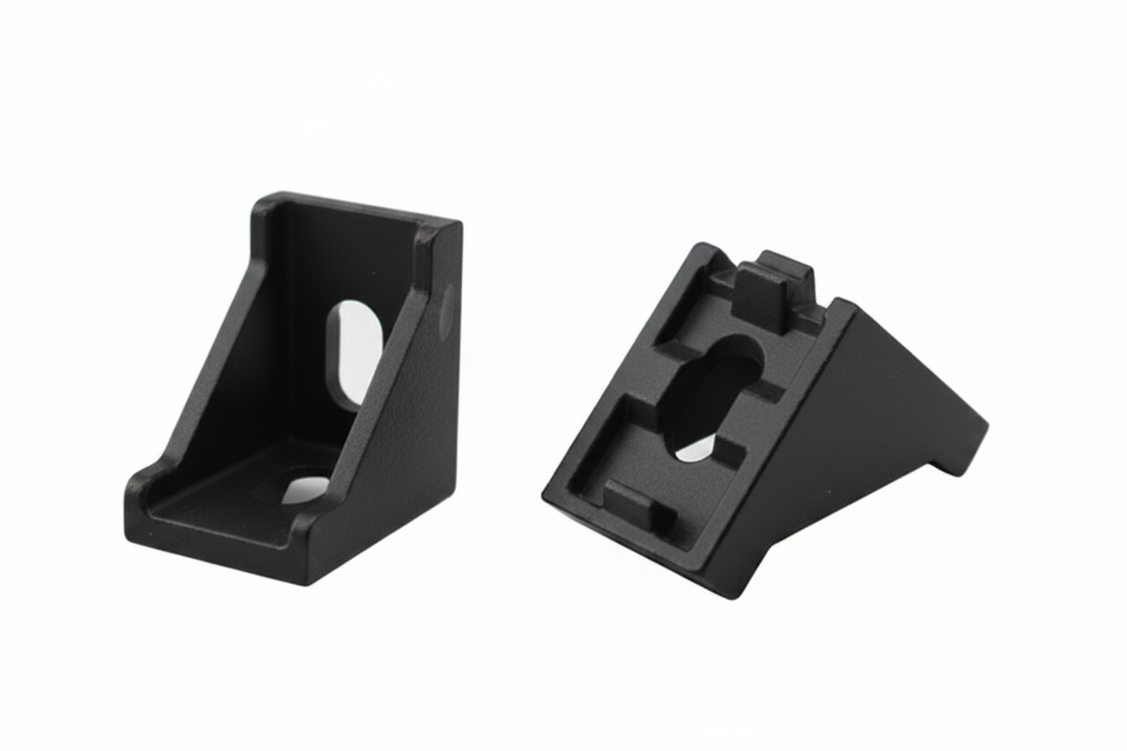 2020 Die Cast Aluminium T-Slot 2-Hole Inside Corner Bracket With Gusset