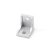 Silver 2525 series die cast aluminium 2-hole inside corner bracket with reinforcement gusset for T-slot profiles