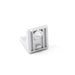 Silver 2525 series die cast aluminium 2-hole inside corner bracket with reinforcement gusset for T-slot profiles