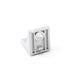 Silver 2525 series die cast aluminium 2-hole inside corner bracket with reinforcement gusset for T-slot profiles
