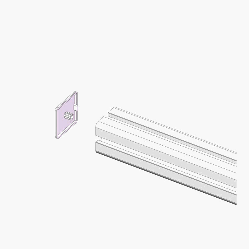 Durable black nylon plastic end cap for 2525 series T-slot aluminium extrusion, protective cover for a professional flush finish installation