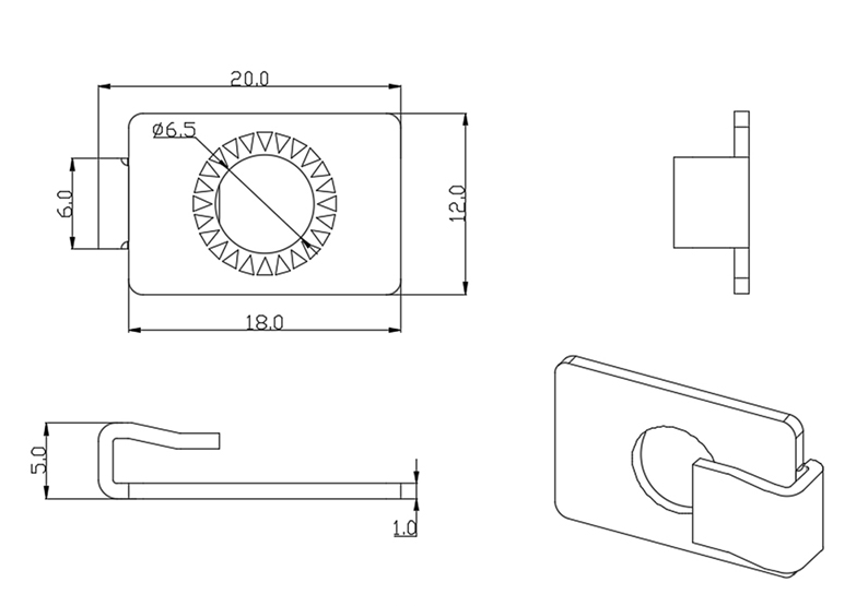 2525 T-Slot Standard End Fasteners - Steel, Nickel Plated