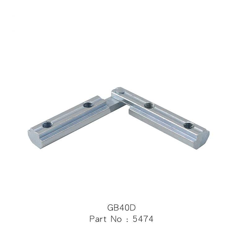 4040 Concealed 90 deg inside corner any angle connector die-cast, zinc-plated