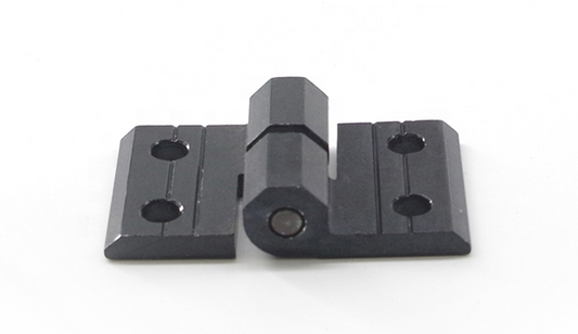 4040-T-Slot CNC'D Aluminum Black Anodized Standard Lift-Off Door Hinge RHS