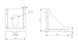 Silver 4040 series die cast aluminium 2-hole inside corner bracket with reinforcement gusset for T-slot profiles