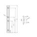 Industrial-grade concealed T-connector and profile joining bar dimensions for 4040 aluminum systems, shown with four M6 internal set screws.