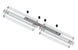 Industrial-grade concealed T-connector and profile joining bar for 4040 aluminum systems, shown with four M6 internal set screws.