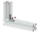 Internal 90-degree 4040 series inside corner connector for T-slot aluminium extrusion, zinc-plated steel hidden joint fastener