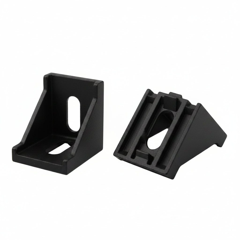 4040 Die Cast Aluminium T-Slot 2-Hole Inside Corner Bracket With Gusset