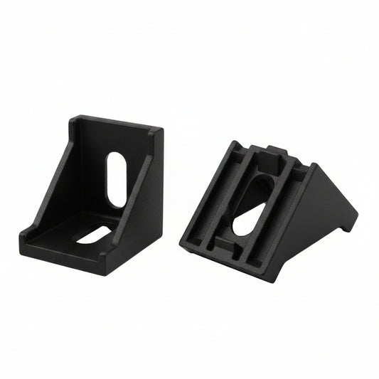 4040 Die Cast Aluminium T-Slot 2-Hole Inside Corner Bracket With Gusset