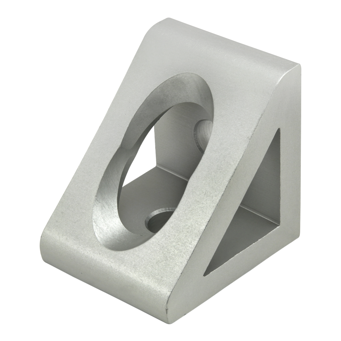 4040 T-Slot 2-Hole Gusseted Inside Corner Bracket Black or Silver