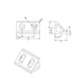 Heavy-duty 4080 and 8080 series wide gusseted inside corner bracket, 4-hole die-cast aluminium reinforcement for T-slot profiles dimensions