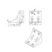 Premium CNC machined billet aluminium 8-hole inside corner bracket with concaved gusset for 4080 and 8080 T-slot profile dimensions