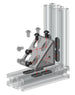 Heavy-duty 8-hole gusseted inside corner bracket for 4080 and 8080 series T-slot aluminium extrusion, reinforced  aluminium construction