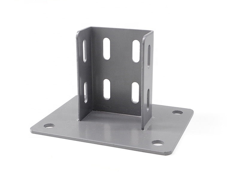 4080 Floor Mount Base Plate Powder Coated Steel