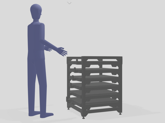 6 Tray Assembly Cabinet