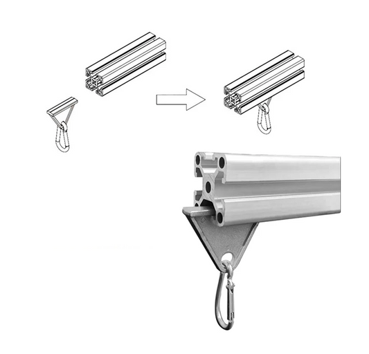 4040 T-Slot Aluminium Hook for 8mm wide slot