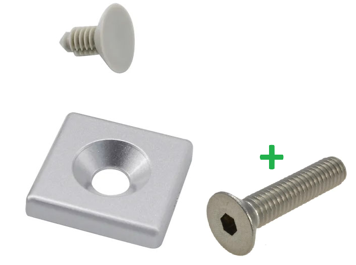 Silver-40-series-t-slot-die-cast-end-cap-powder-coated-finish