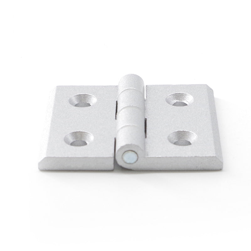 4040-T-Slot Die Cast Zinc Powder Coated Silver Lift-Off Door Hinge - Short Style