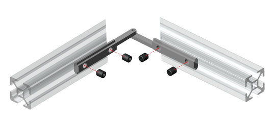 2020 T-Slot "Any Angle" Inside Corner Connector Steel - Zn Plated