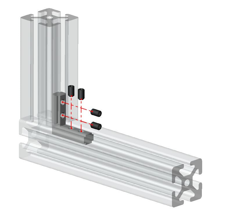 4040 T-Slot-Inside-Corner-Connector - Zn Coated