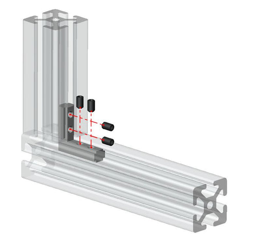 4040 T-Slot-Inside-Corner-Connector - Zn Coated