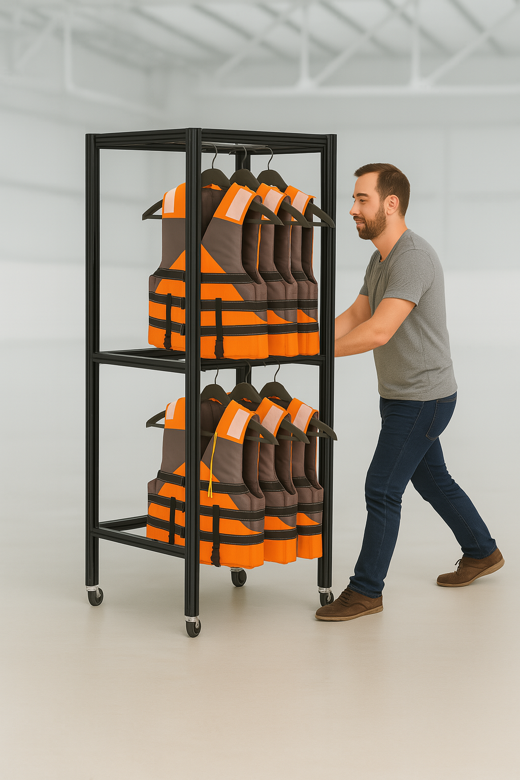 Life Support Equipment Racks Lifejacket rack – T-Slot ModBuild