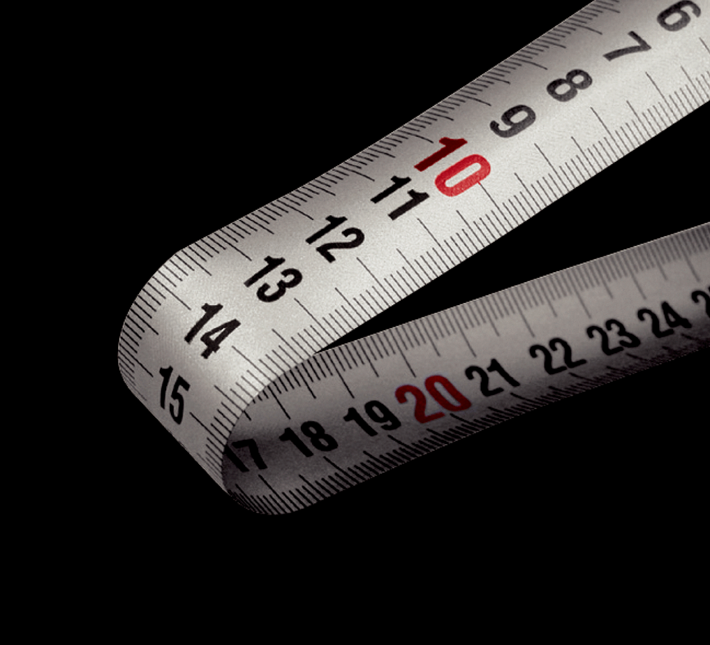 Bahco 8M Double-Sided Measuring Tapes with Rubber Grip