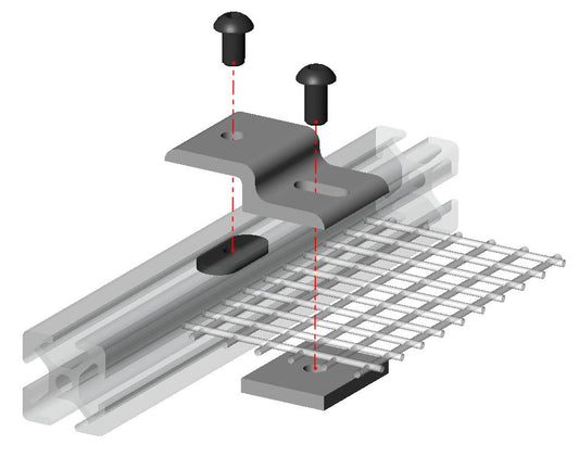 4040 T-Slot Single Hole Panel Retainer with Slotted Hole for Adjustment-  PN7147