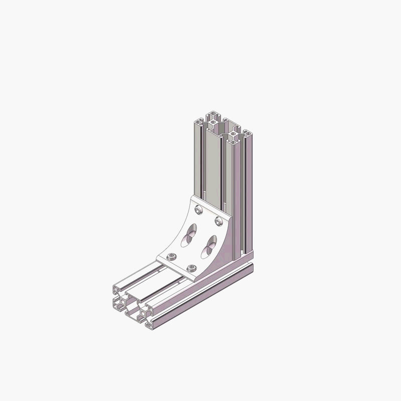 8080 T-Slot 8-Hole Concaved Gusseted Inside Corner Bracket