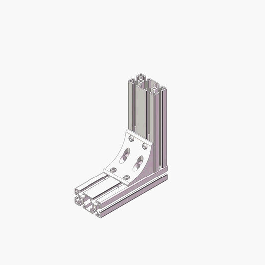 8080 T-Slot 8-Hole Concaved Gusseted Inside Corner Bracket