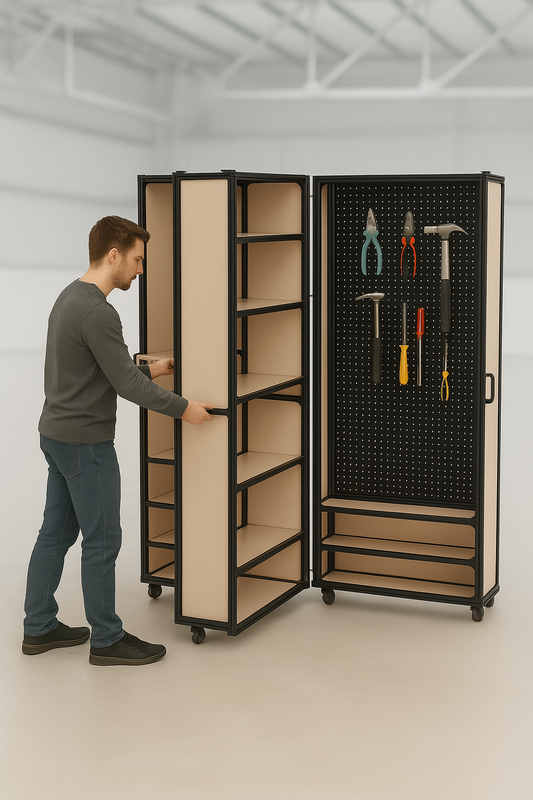 Mobile Tool Storage Cabinet 700mm Wide x 700mm Long x 1650mm High